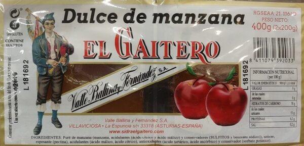 Dulce de manzana El Gaitero o Vereterra - 400 gr.
