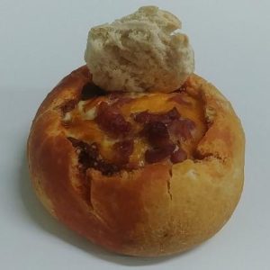 Nido de huevo picadillo y jamón