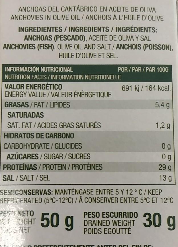 Anchoas del Cantábrico Agromar – Lata 50 gr. - Imagen 3